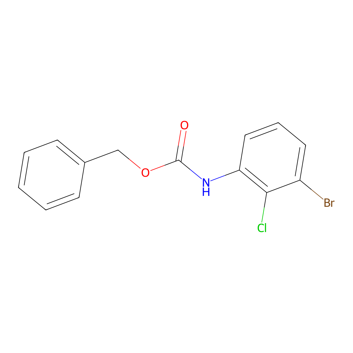 benzyl N-(3-bromo-2-chlorophenyl)carbamate molecular structure, CAS 2016595-56-3