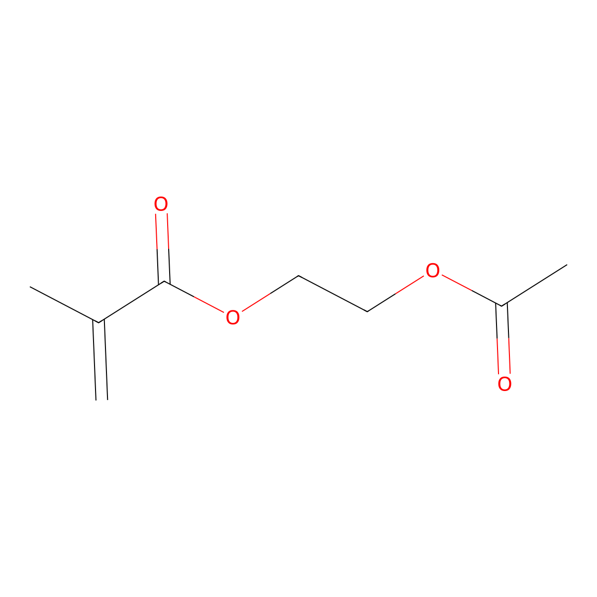 2-Acetoxyethyl methacrylate molecular structure, CAS 20166-49-8