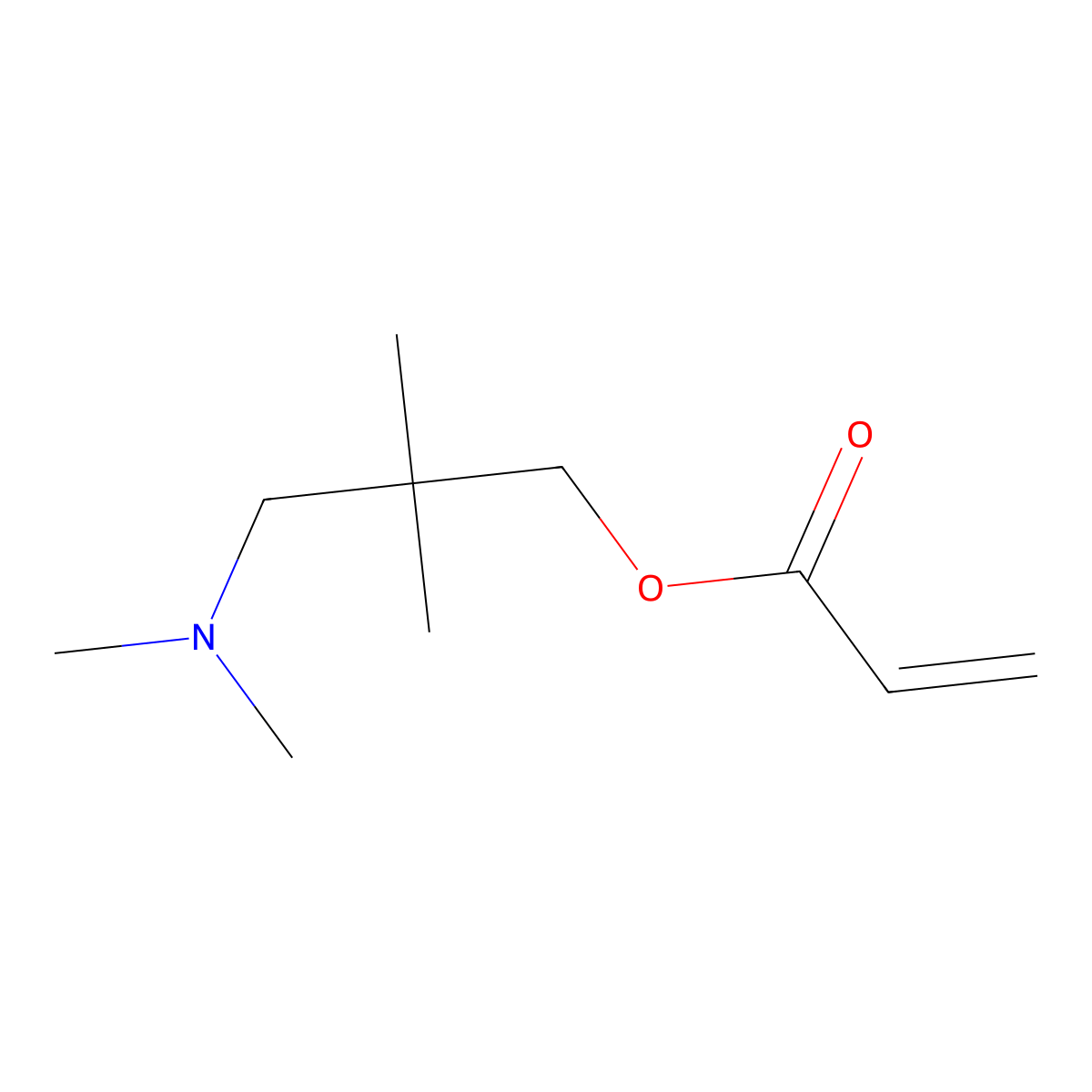 2-Propenoic acid, 3-(dimethylamino)-2,2-dimethylpropyl ester molecular structure, CAS 20166-73-8