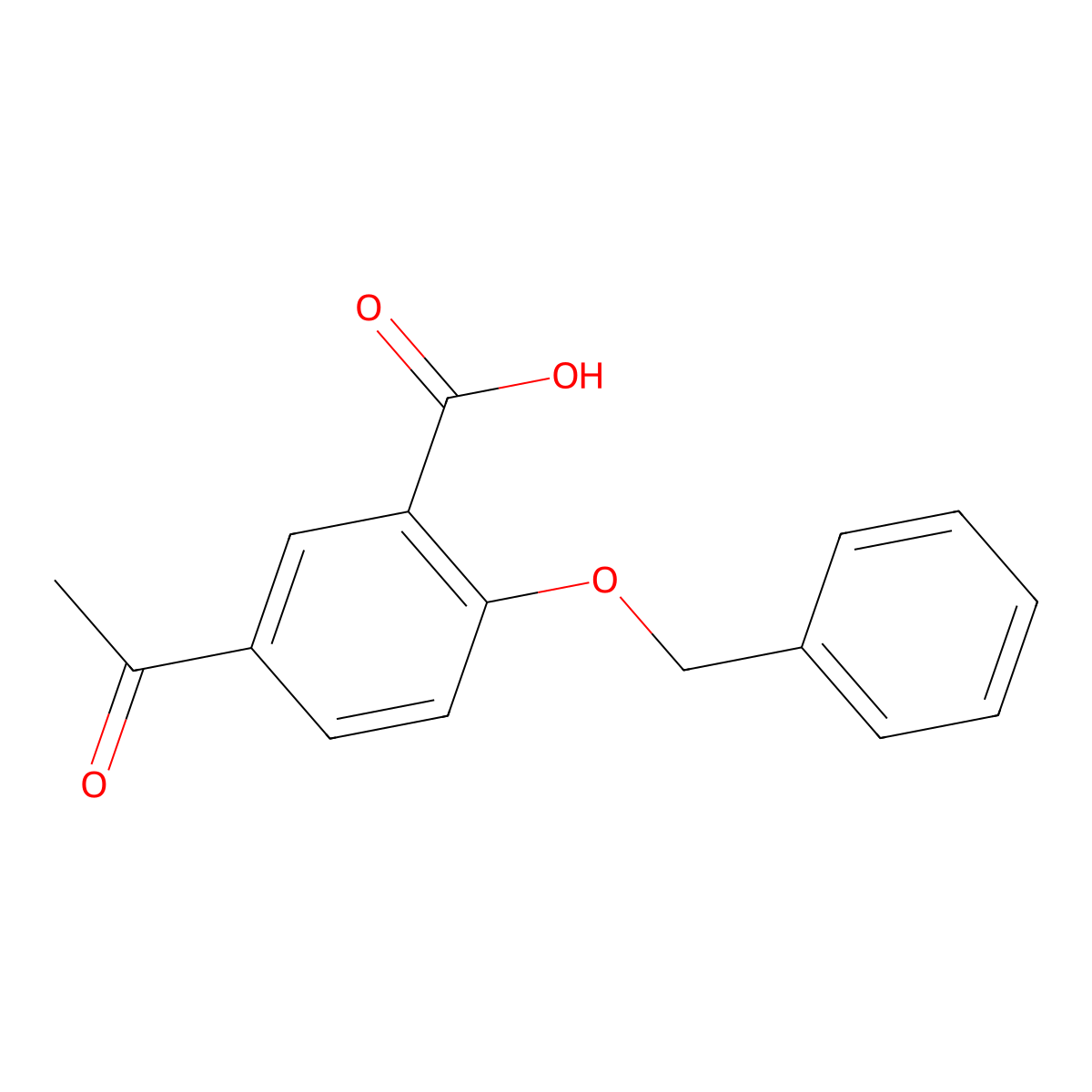 5-Acetyl-2-(benzyloxy)benzoic acid molecular structure, CAS 201663-18-5