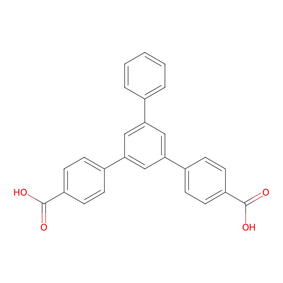 5'-Phenyl-[1,1':3',1''-terphenyl]-4,4''-dicarboxylic acid molecular structure, CAS 201666-59-3