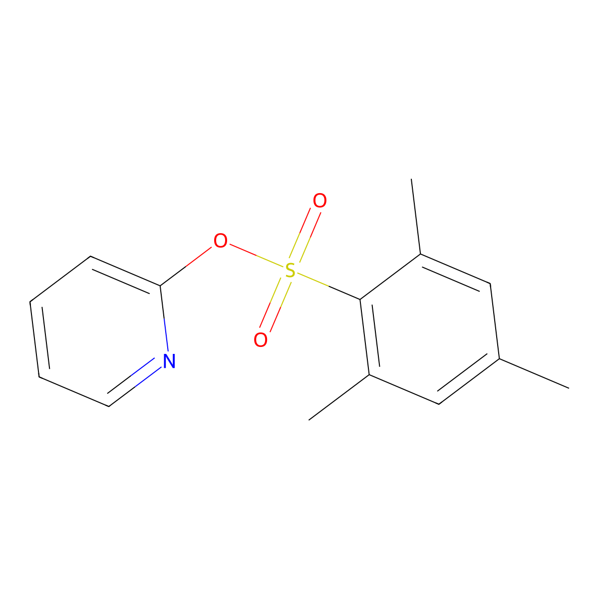 Pyridin-2-yl 2,4,6-trimethylbenzenesulfonate molecular structure, CAS 201673-76-9