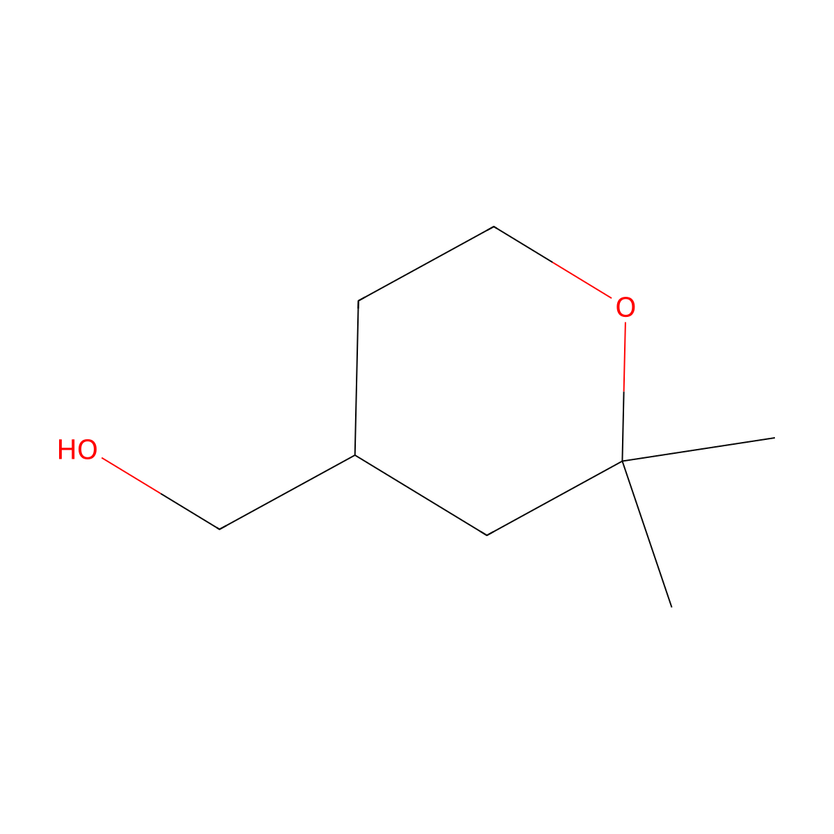 (S)-(2,2-Dimethyltetrahydro-2H-pyran-4-yl)methanol molecular structure, CAS 2016766-04-2
