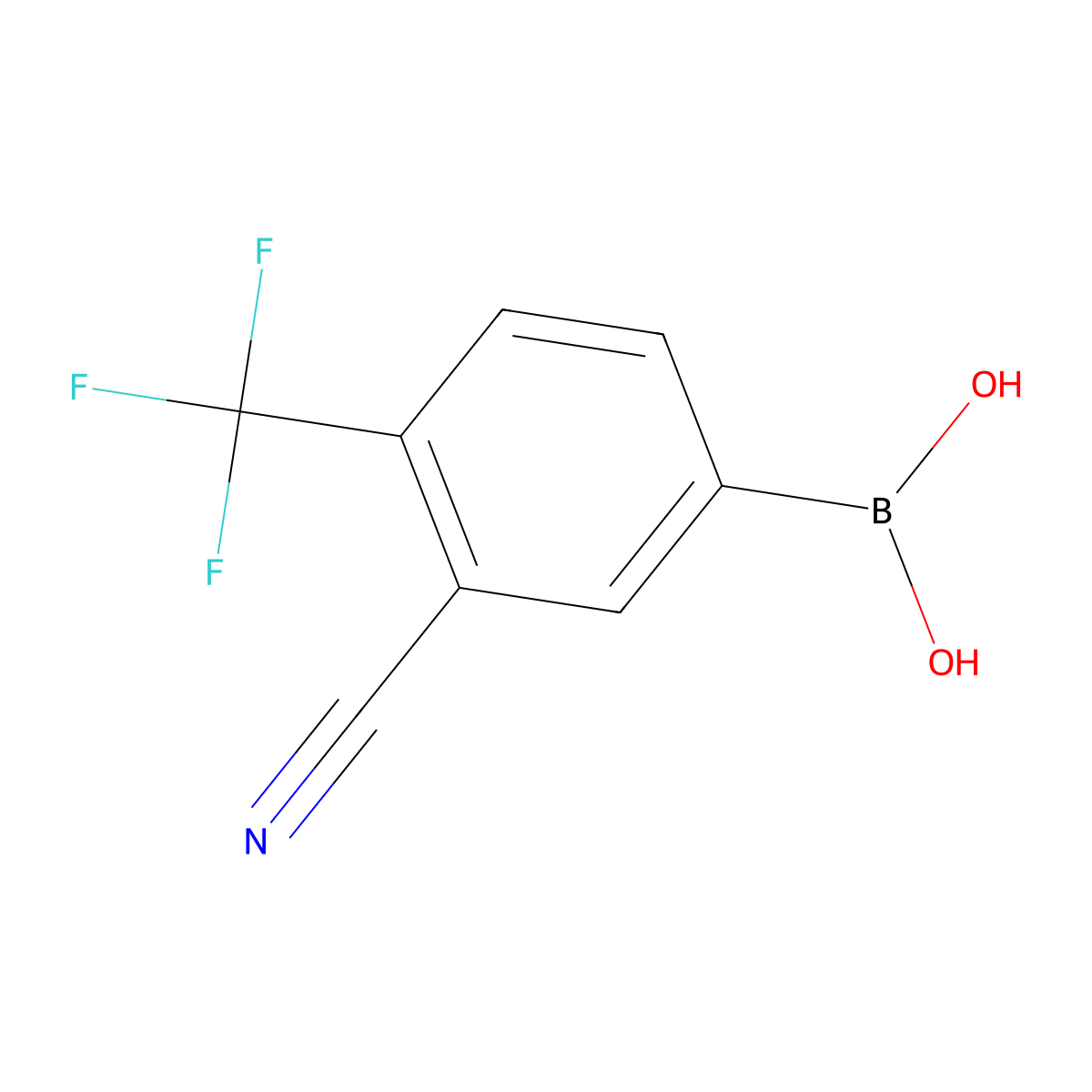 [3-Cyano-4-(trifluoromethyl)phenyl]boronic acid molecular structure, CAS 2016766-76-8