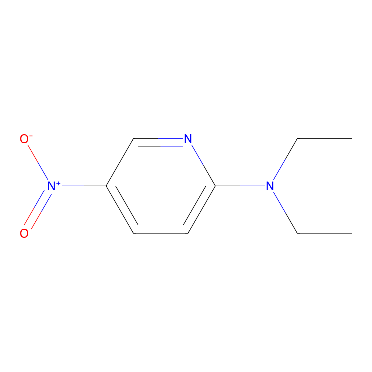 N,N-diethyl-5-nitropyridin-2-amine molecular structure, CAS 20168-70-1