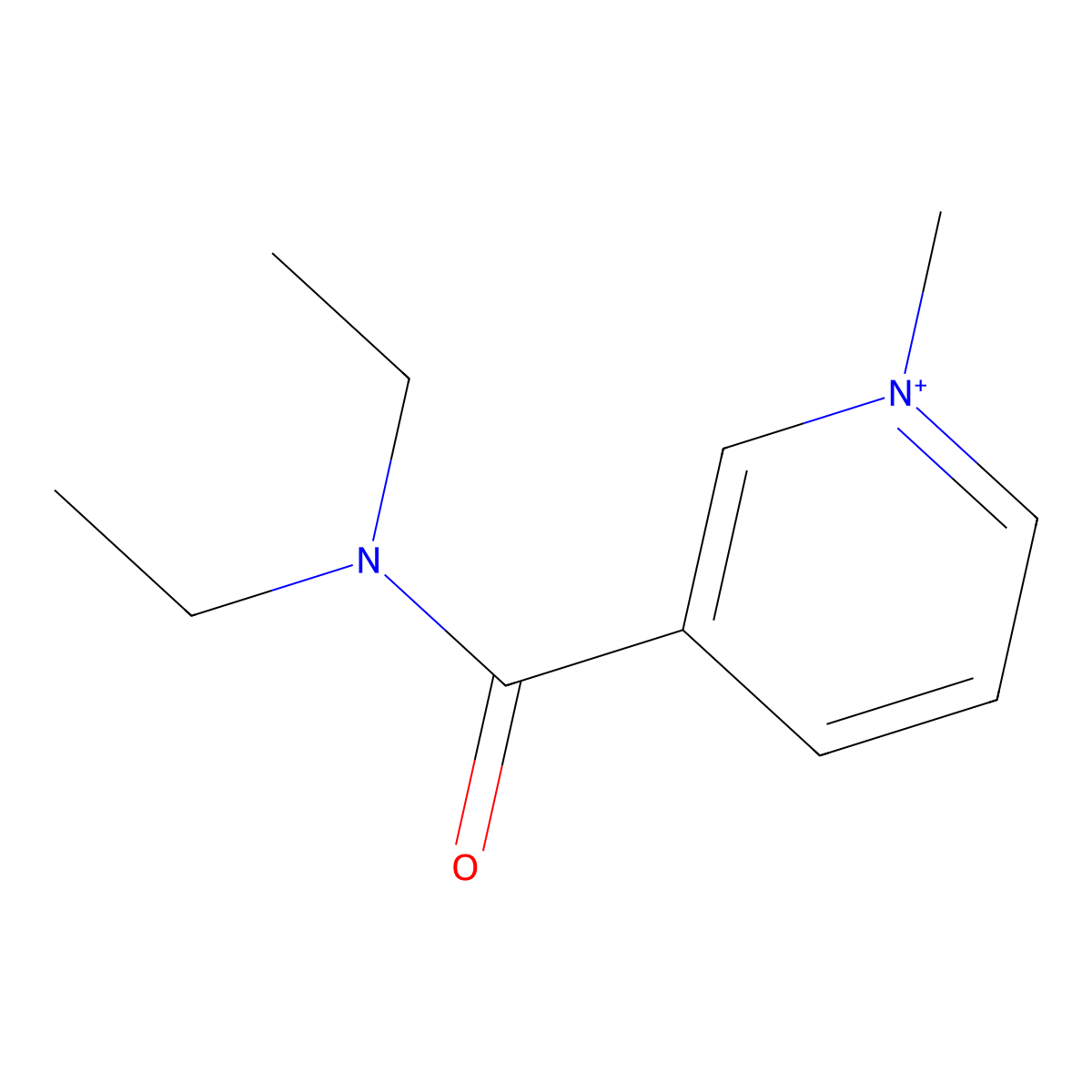 3-(Diethylcarbamoyl)-1-methylpyridinium molecular structure, CAS 20168-80-3