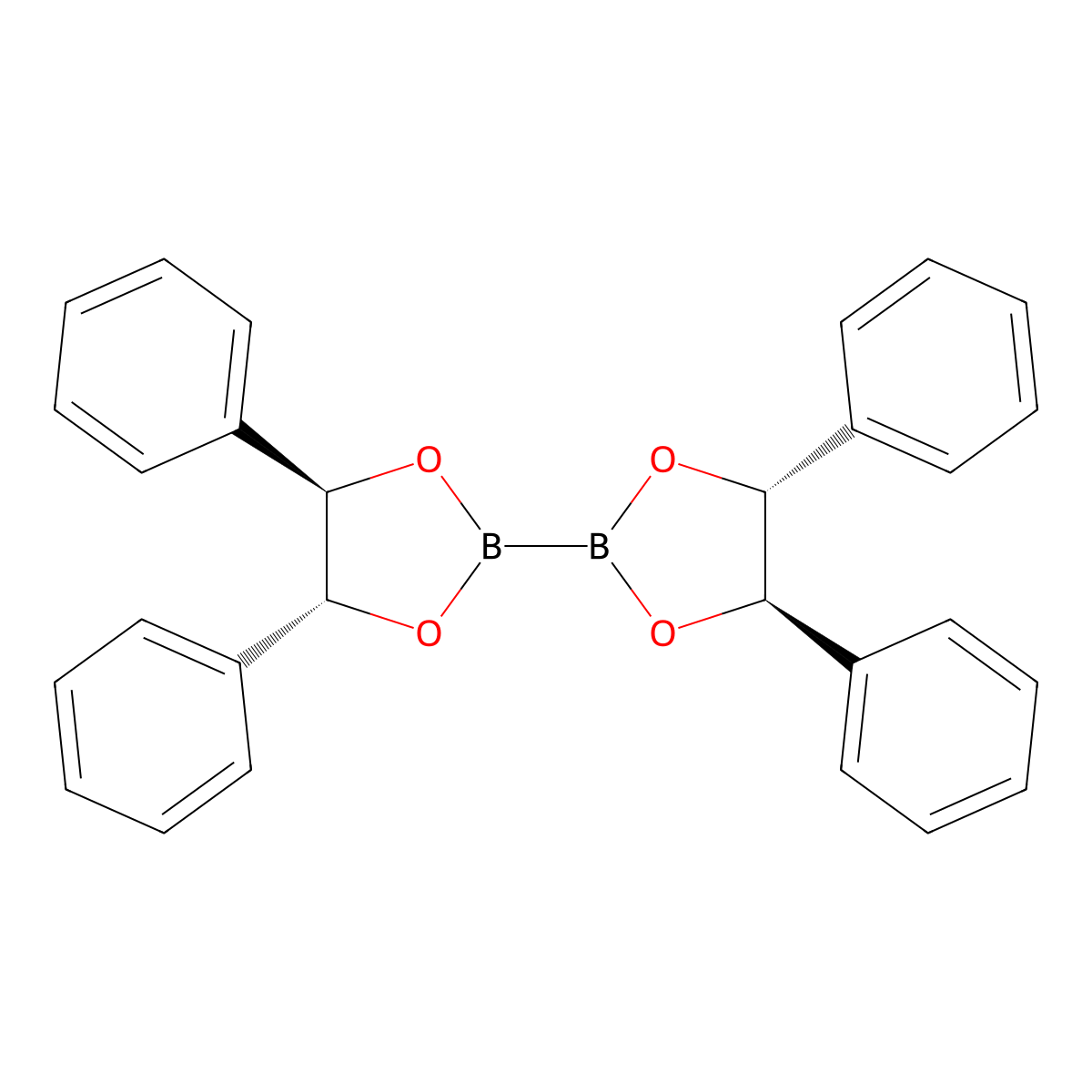 (4R,4'R,5R,5'R)-4,4',5,5'-Tetraphenyl-2,2'-bi(1,3,2-dioxaborolane) molecular structure, CAS 201685-48-5