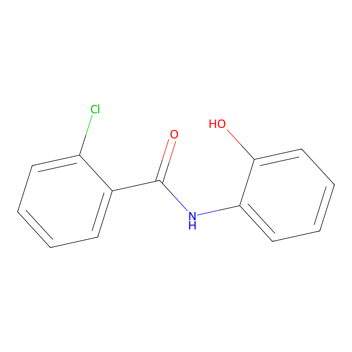 2-chloro-N-(2-hydroxyphenyl)benzamide molecular structure, CAS 20169-46-4