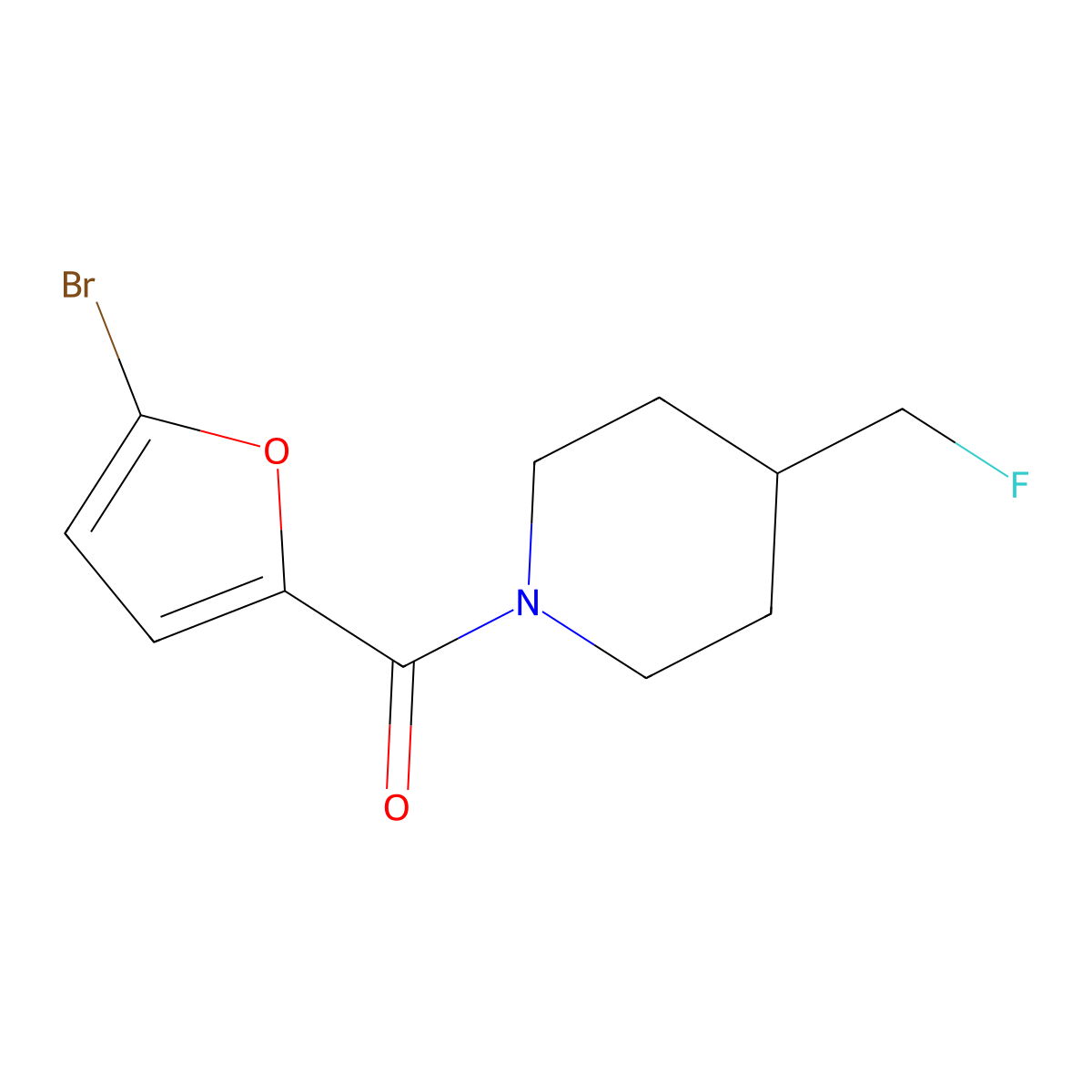 1-(5-Bromofuran-2-carbonyl)-4-(fluoromethyl)piperidine molecular structure, CAS 2016990-25-1