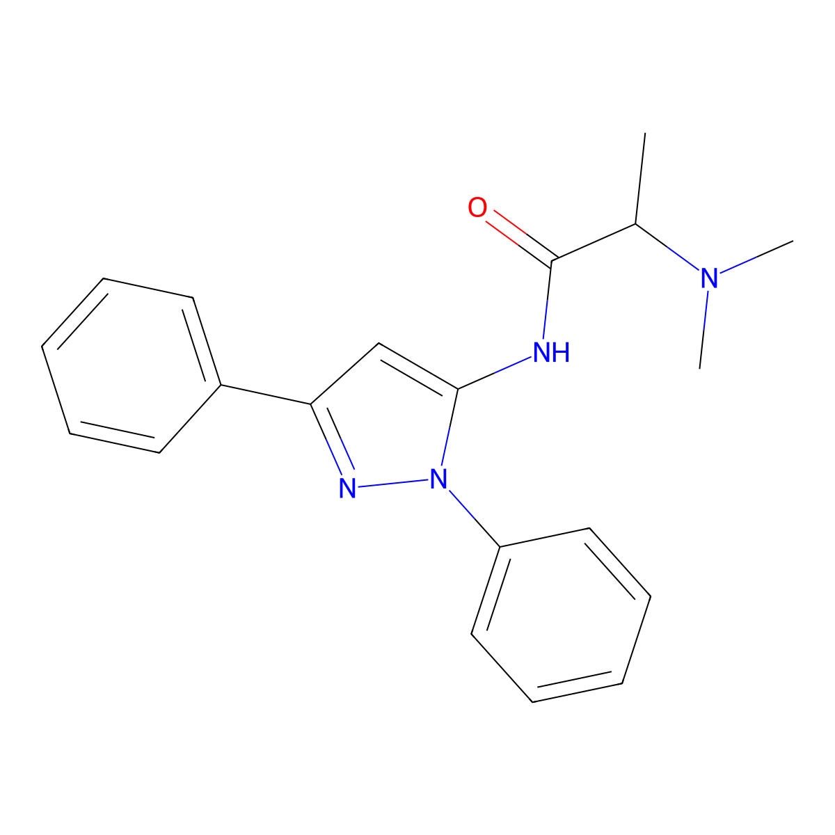 Difenamizole molecular structure, CAS 20170-20-1