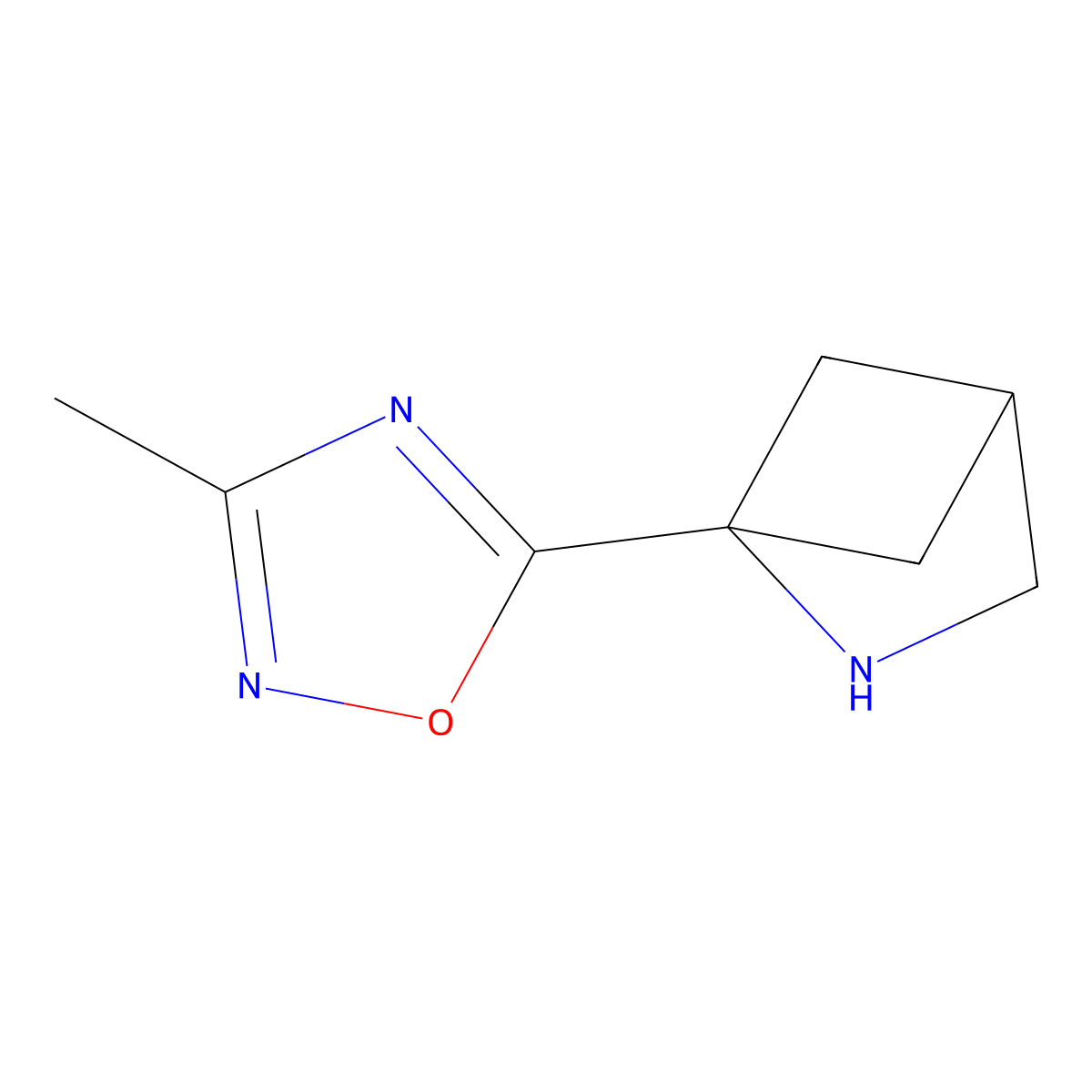 1-(3-Methyl-1,2,4-oxadiazol-5-yl)-2-azabicyclo[2.1.1]hexane molecular structure, CAS 2017050-77-8