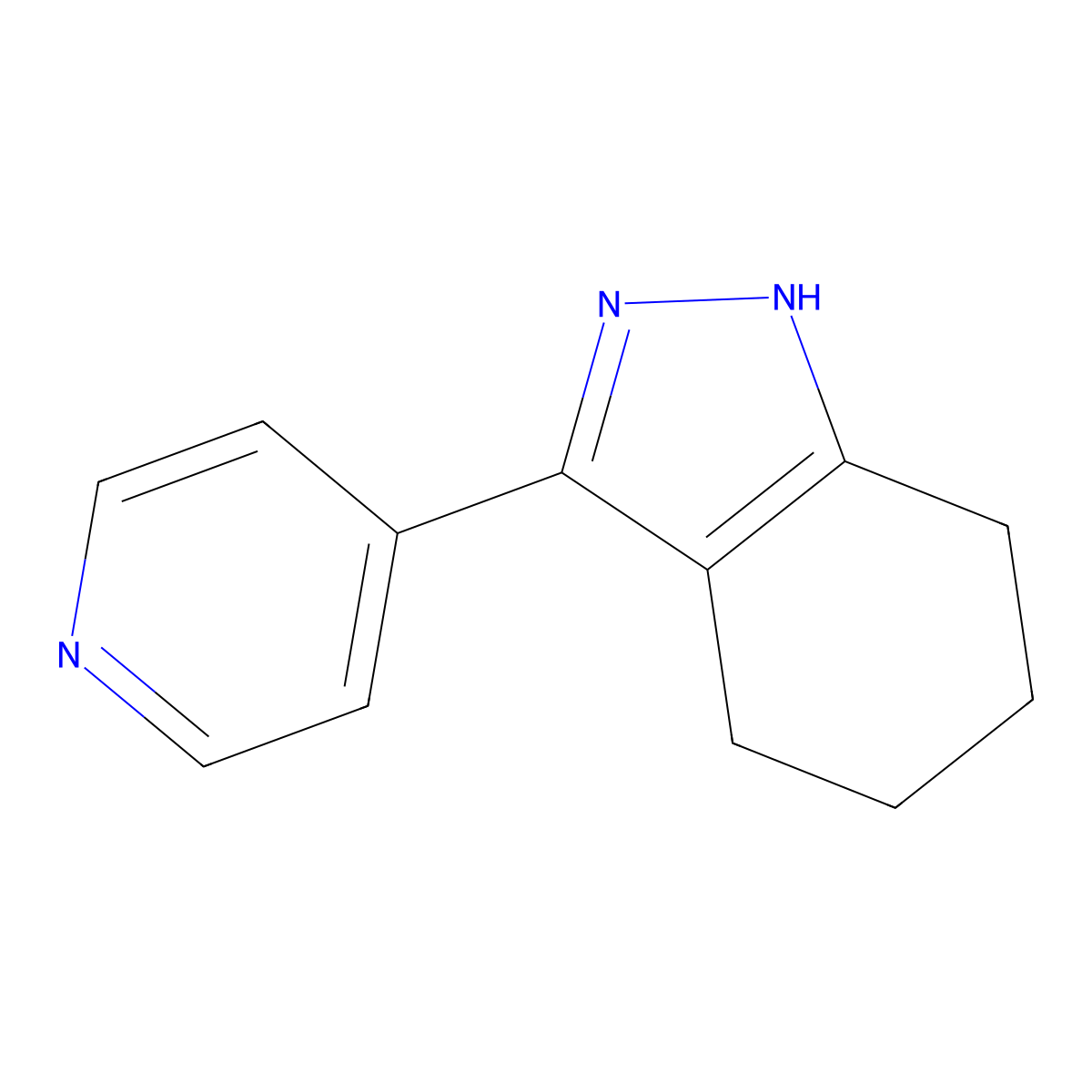 1H-Indazole, 4,5,6,7-tetrahydro-3-(4-pyridinyl)- molecular structure, CAS 20171-87-3