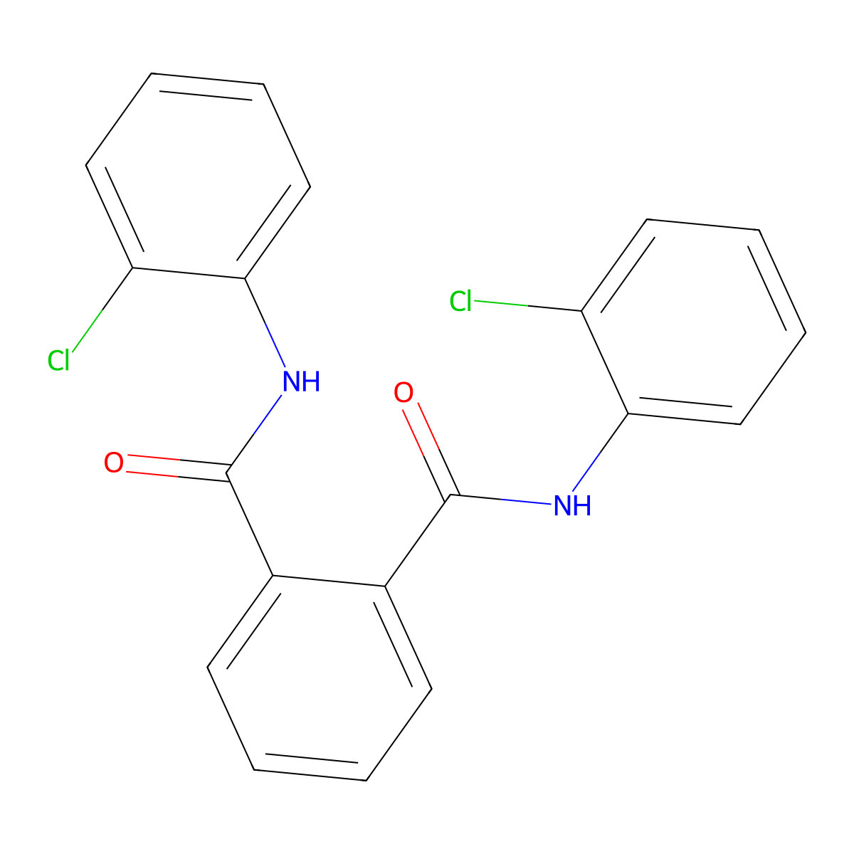 N1,N2-bis(2-chlorophenyl)benzene-1,2-dicarboxamide molecular structure, CAS 20171-90-8