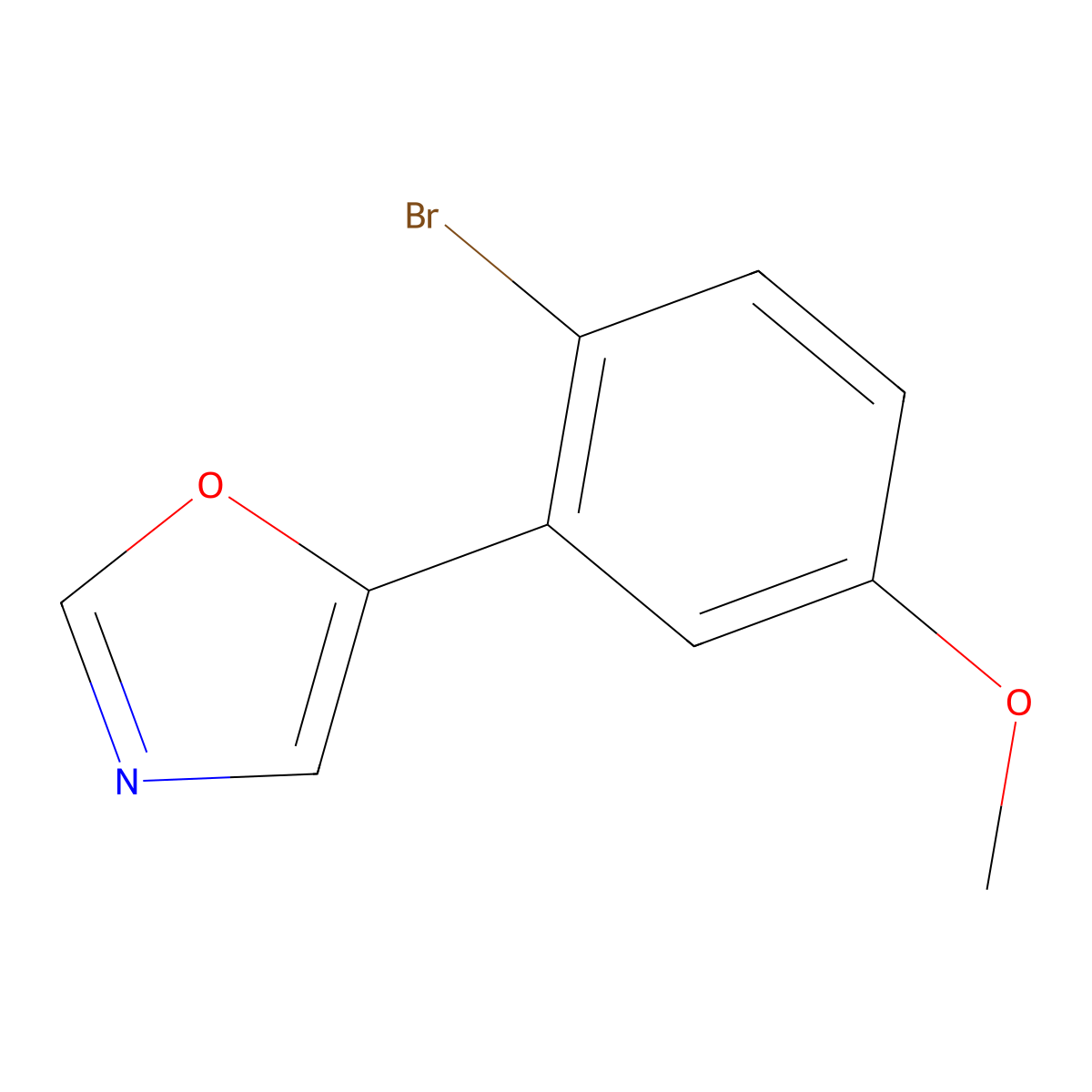 5-(5-Methoxy-2-bromophenyl)-1,3-oxazole molecular structure, CAS 2017137-72-1