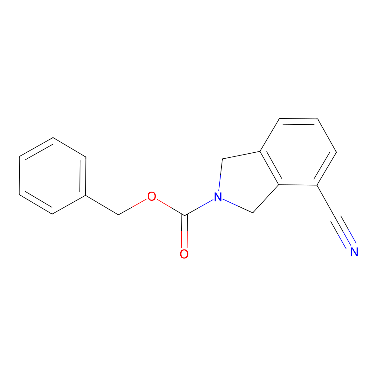 benzyl 4-cyano-2,3-dihydro-1H-isoindole-2-carboxylate molecular structure, CAS 2017188-71-3