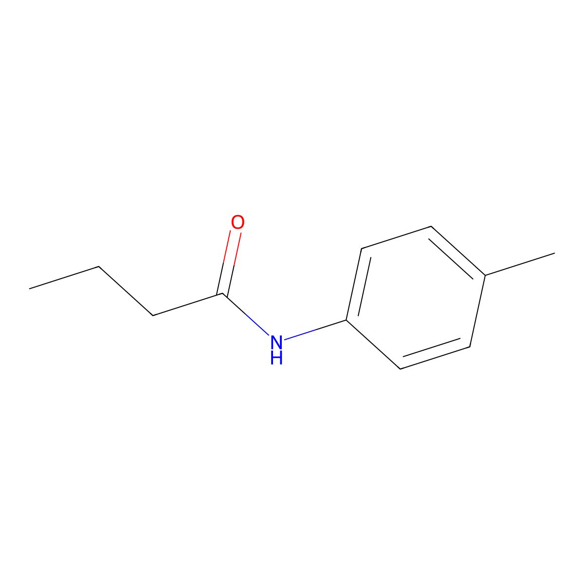 N-(4-methylphenyl)butanamide molecular structure, CAS 20172-29-6