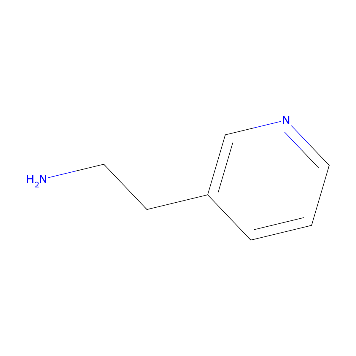 2-(Pyridin-3-yl)ethan-1-amine molecular structure, CAS 20173-24-4