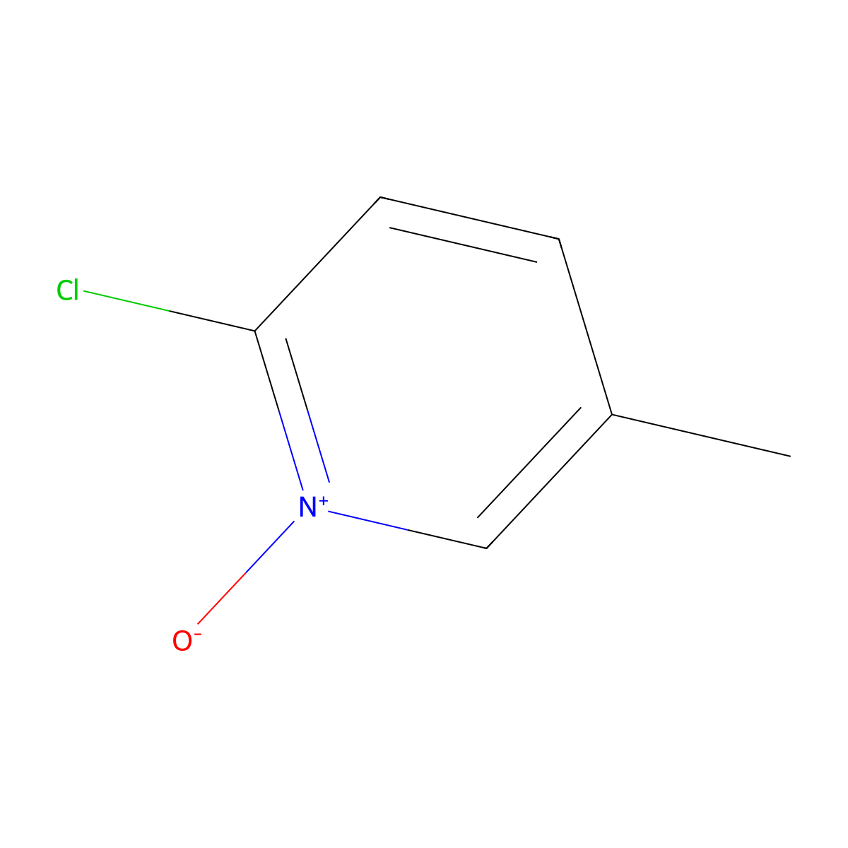 2-Chloro-5-methylpyridin-1-ium-1-olate molecular structure, CAS 20173-49-3