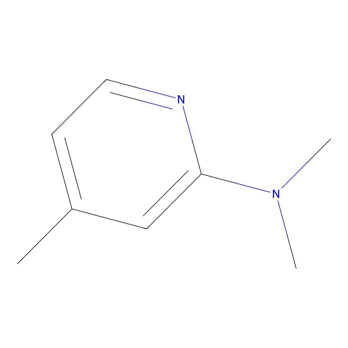 N,N,4-Trimethylpyridin-2-amine molecular structure, CAS 20173-72-2