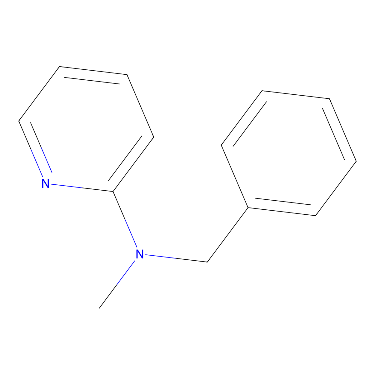 N'-Benzyl-N'-methyl-2-aminopyridine molecular structure, CAS 20173-75-5