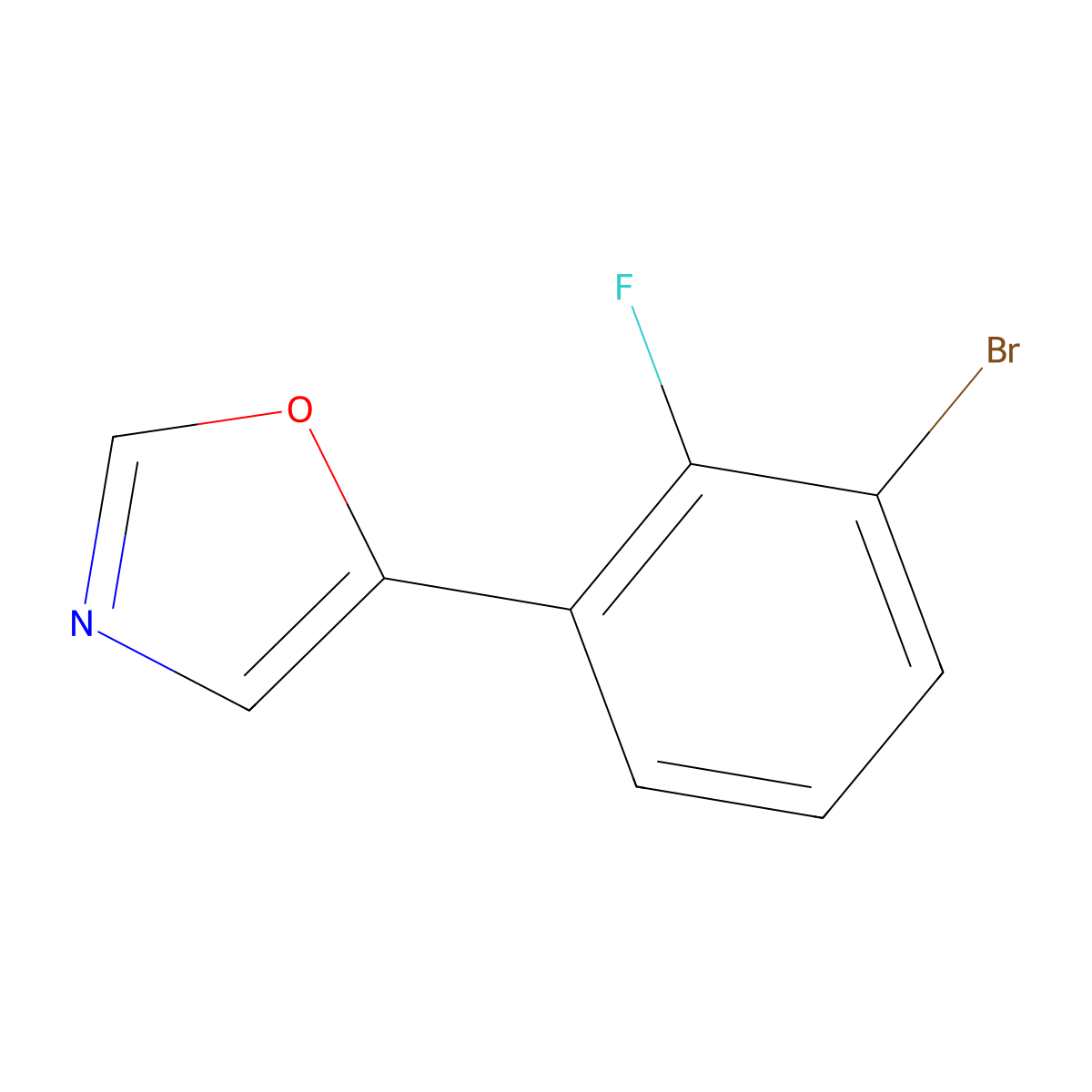 5-(3-Bromo-2-fluorophenyl)oxazole molecular structure, CAS 2017304-12-8