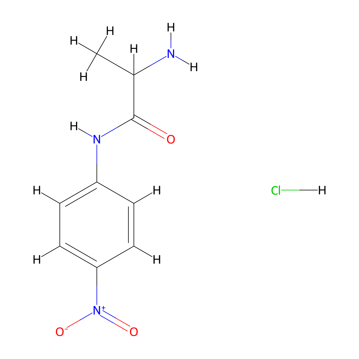 D-Alanine 4-nitroanilide hydrochloride molecular structure, CAS 201731-77-3