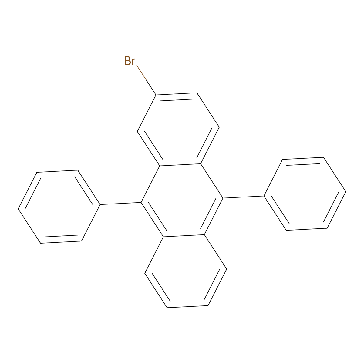 2-Bromo-9,10-diphenylanthracene molecular structure, CAS 201731-79-5