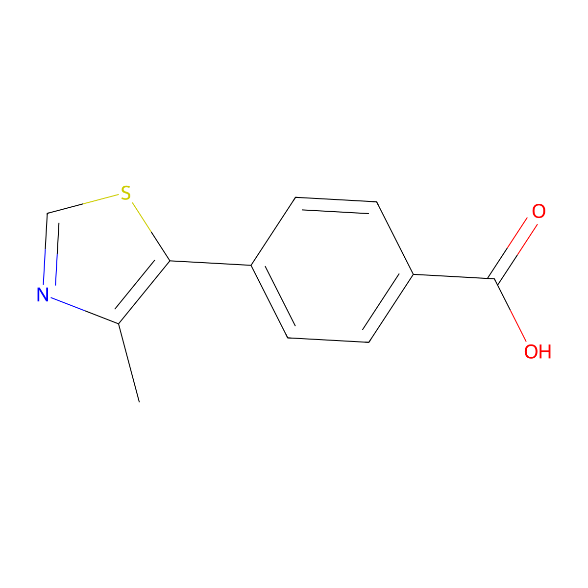 4-(4-Methyl-1,3-thiazol-5-yl)benzoic acid molecular structure, CAS 2017314-29-1