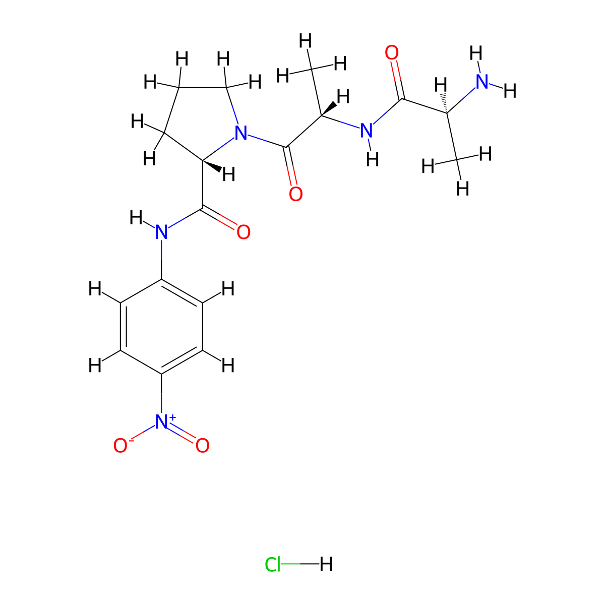 H-Ala-Ala-Pro-pNA . HCl molecular structure, CAS 201732-27-6