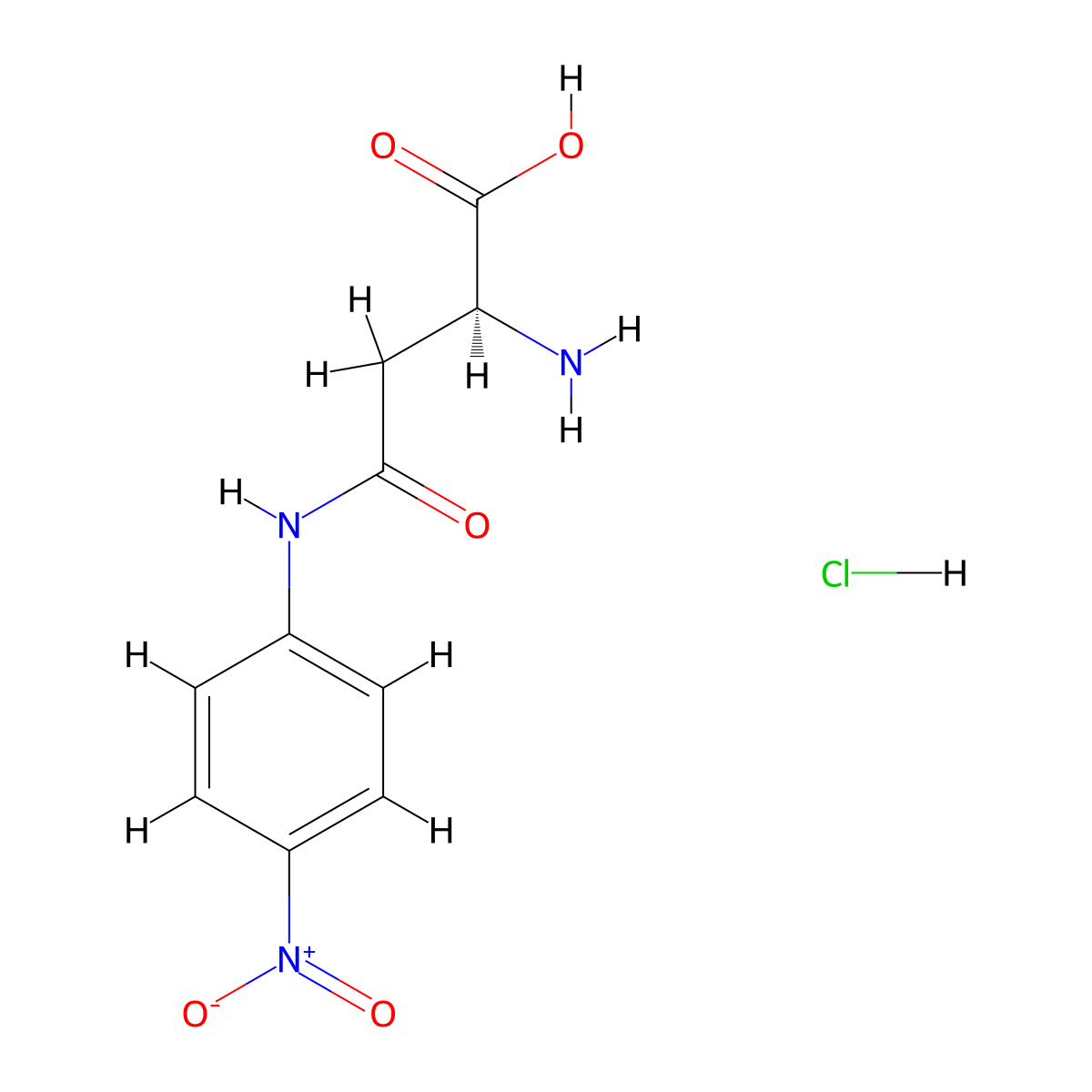 H-Asp(pNA)-OH HCl molecular structure, CAS 201732-79-8