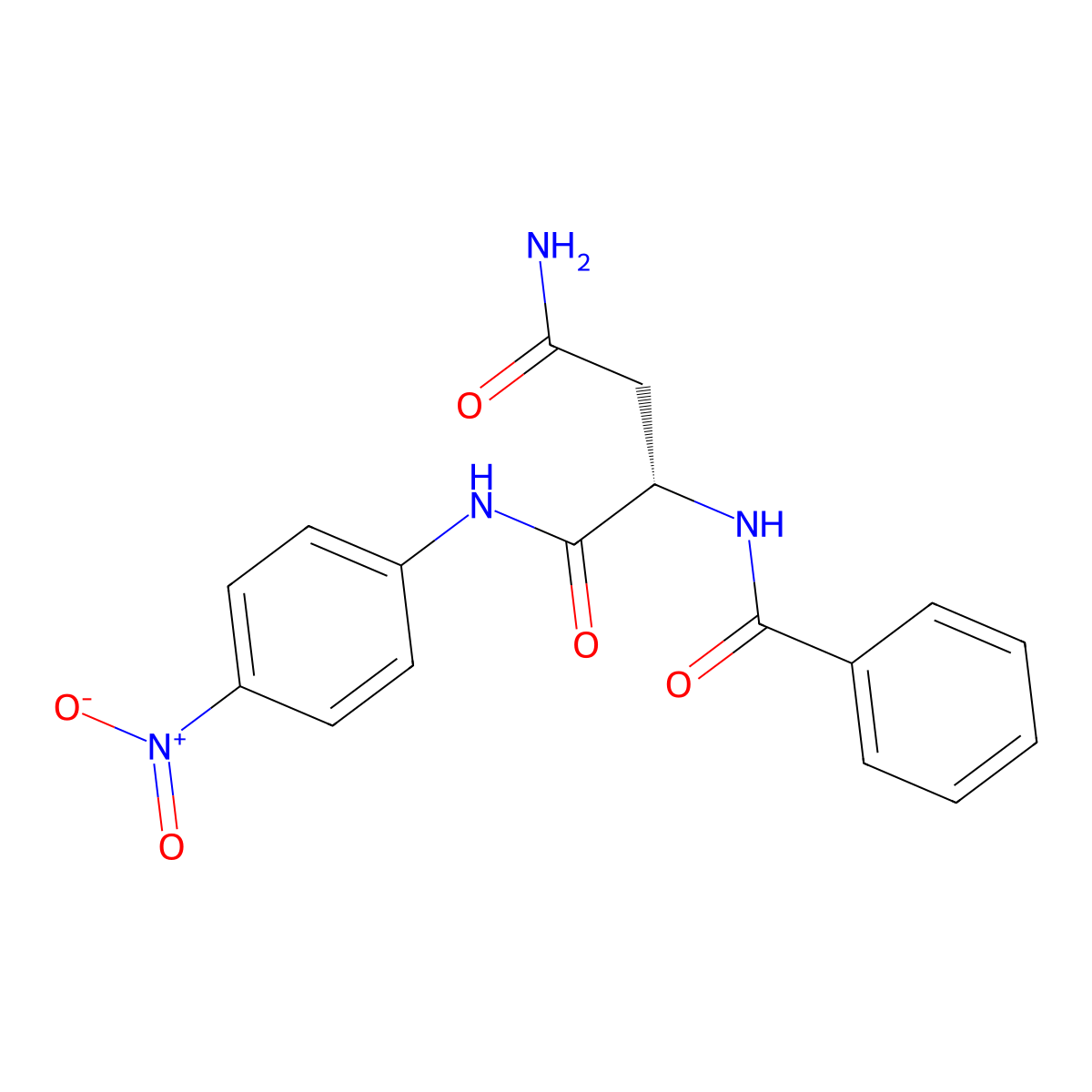 Nalpha-Benzoyl-L-asparagine 4-nitroanilide molecular structure, CAS 201733-11-1