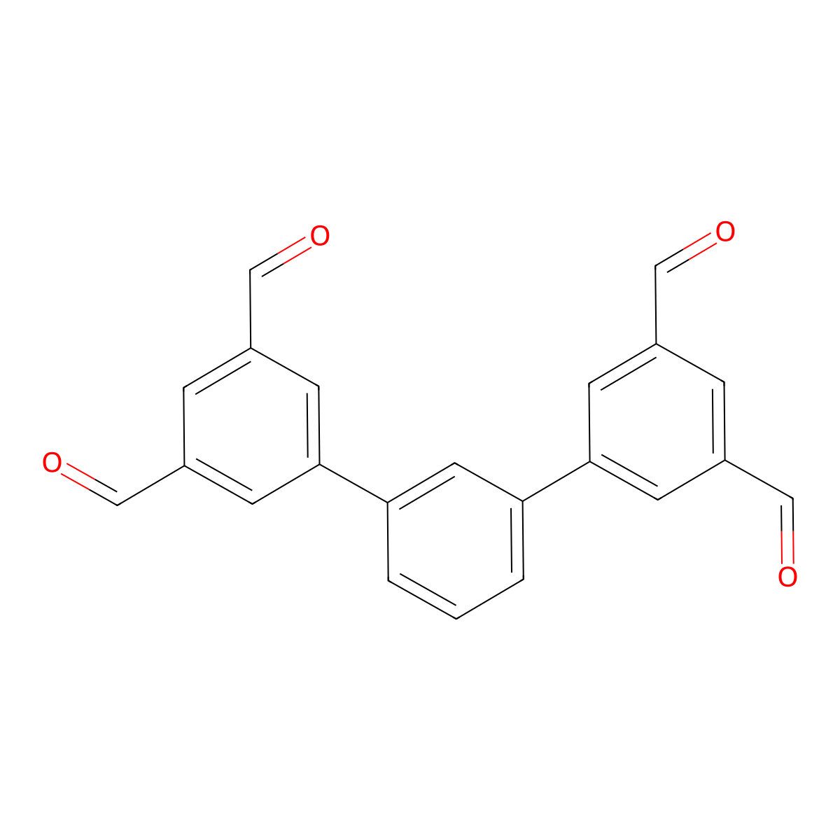 [1,1':3',1''-Terphenyl]-3,3'',5,5''-tetracarbaldehyde molecular structure, CAS 201734-76-1