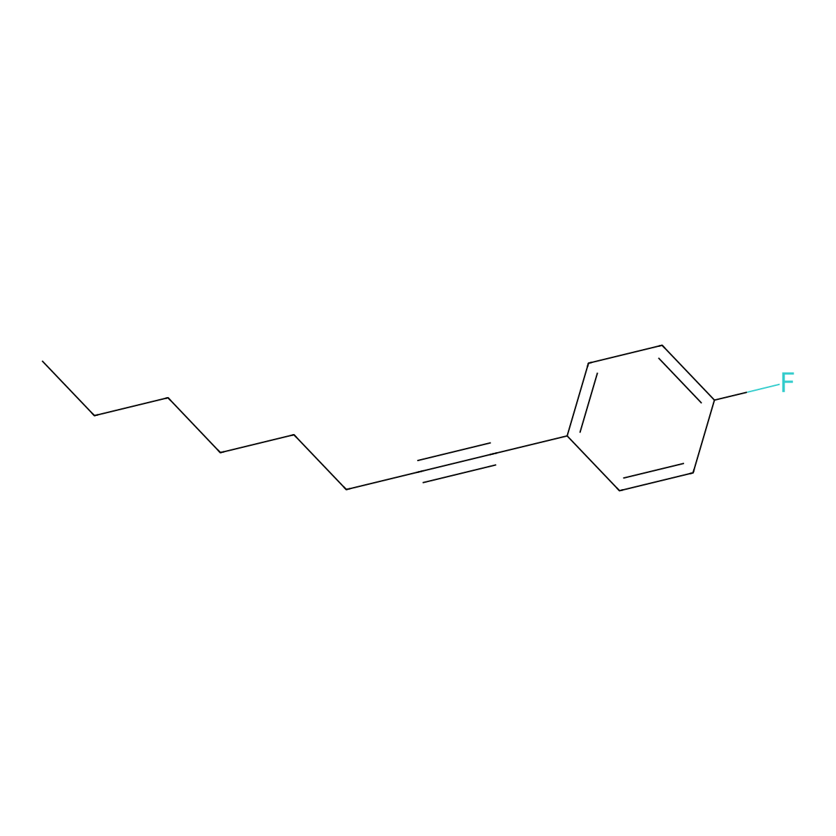 1-Fluoro-4-(1-octynyl)benzene molecular structure, CAS 201735-31-1