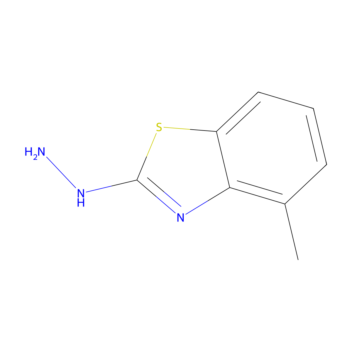 Benzothiazole, 2-hydrazinyl-4-methyl- molecular structure, CAS 20174-68-9