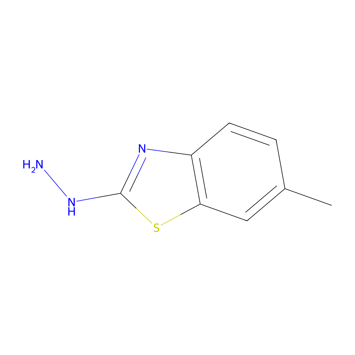2-Hydrazinyl-6-methyl-1,3-benzothiazole molecular structure, CAS 20174-69-0