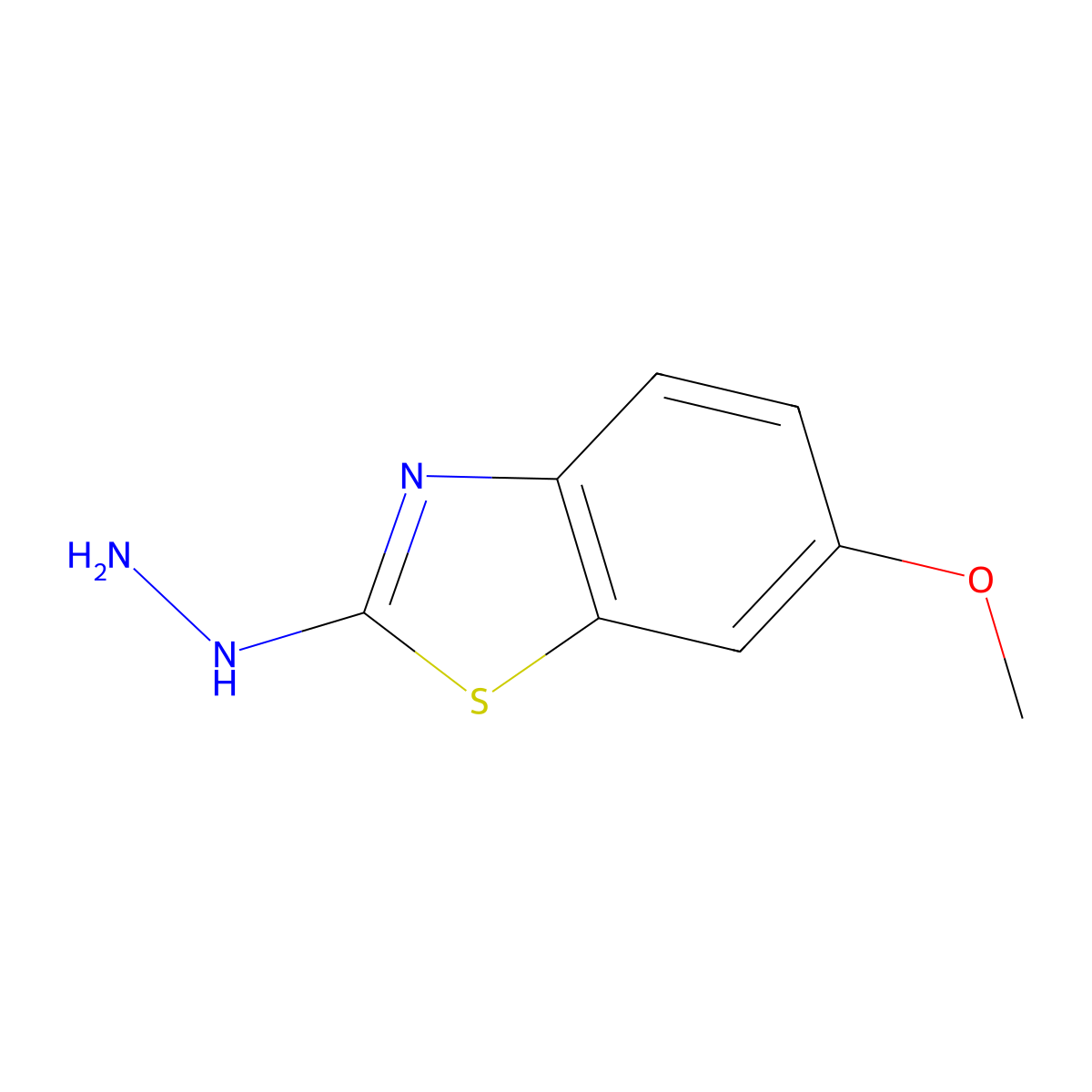 2-Hydrazinyl-6-methoxybenzo[d]thiazole molecular structure, CAS 20174-70-3