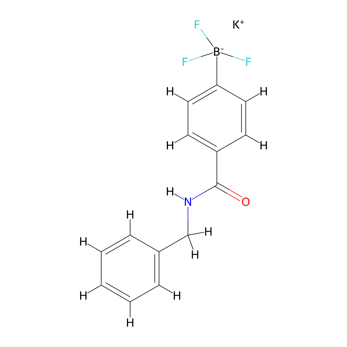 Potassium (4-(benzylamino-1-carbonyl)phenyl)trifluoroborate molecular structure, CAS 2017555-07-4