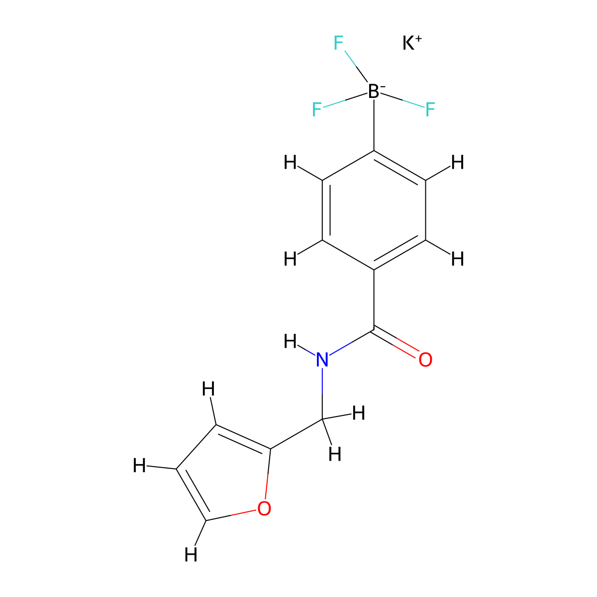 Potassium (4-(furfurylamino-1-carbonyl)phenyl)trifluoroborate molecular structure, CAS 2017555-09-6