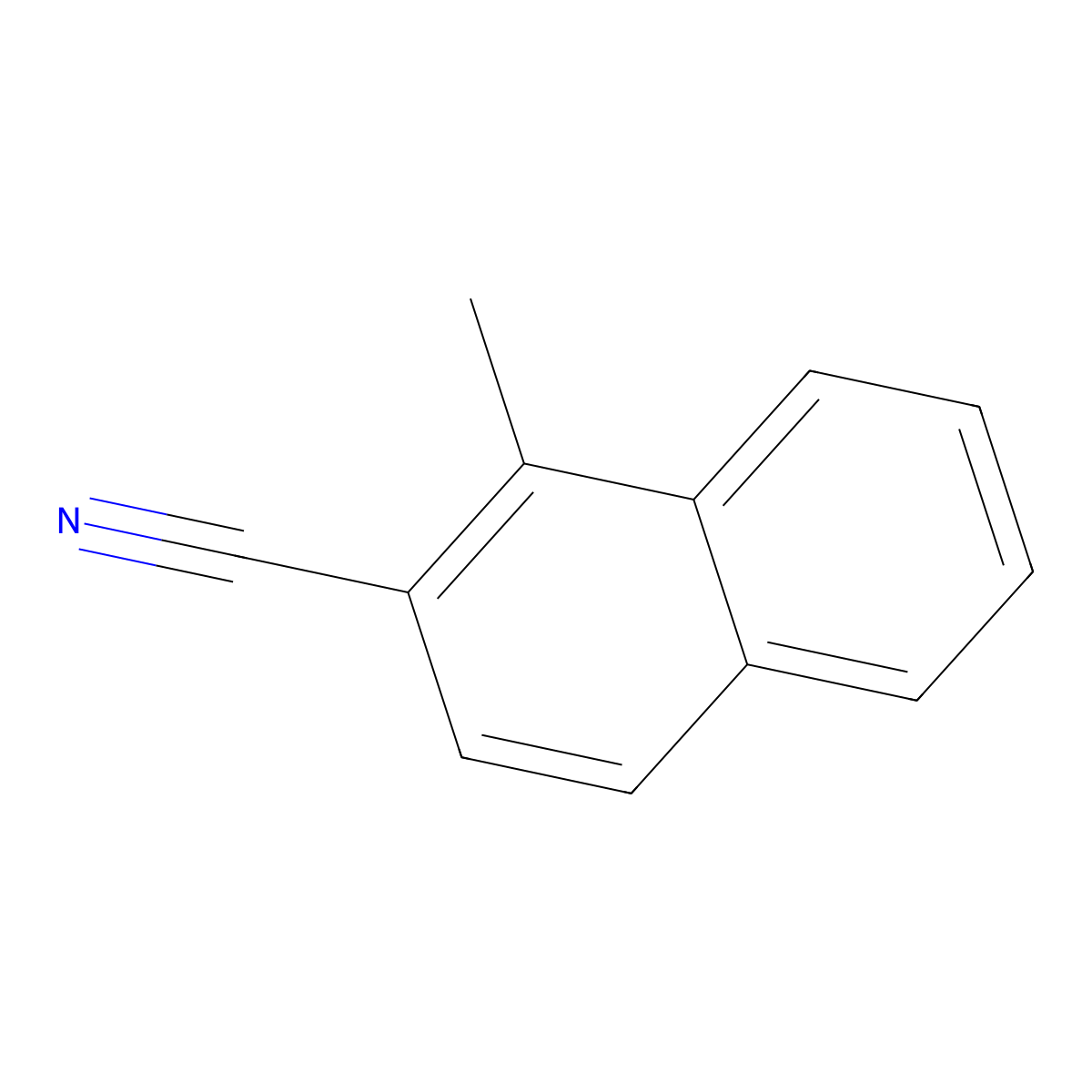 1-Methylnaphthalene-2-carbonitrile molecular structure, CAS 20176-06-1