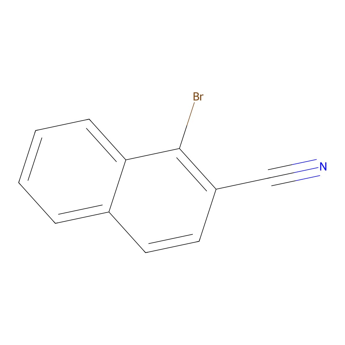 1-Bromonaphthalene-2-carbonitrile molecular structure, CAS 20176-08-3