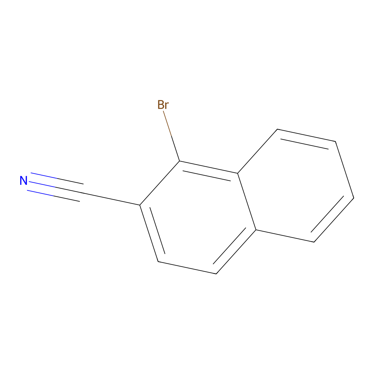 1-Bromonaphthalene-2-carbonitrile molecular structure, CAS 20176-08-3