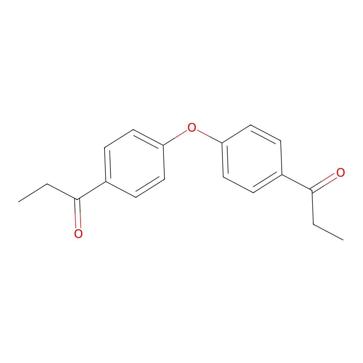 1-Propanone, 1,1'-(oxydi-4,1-phenylene)bis- molecular structure, CAS 20176-55-0