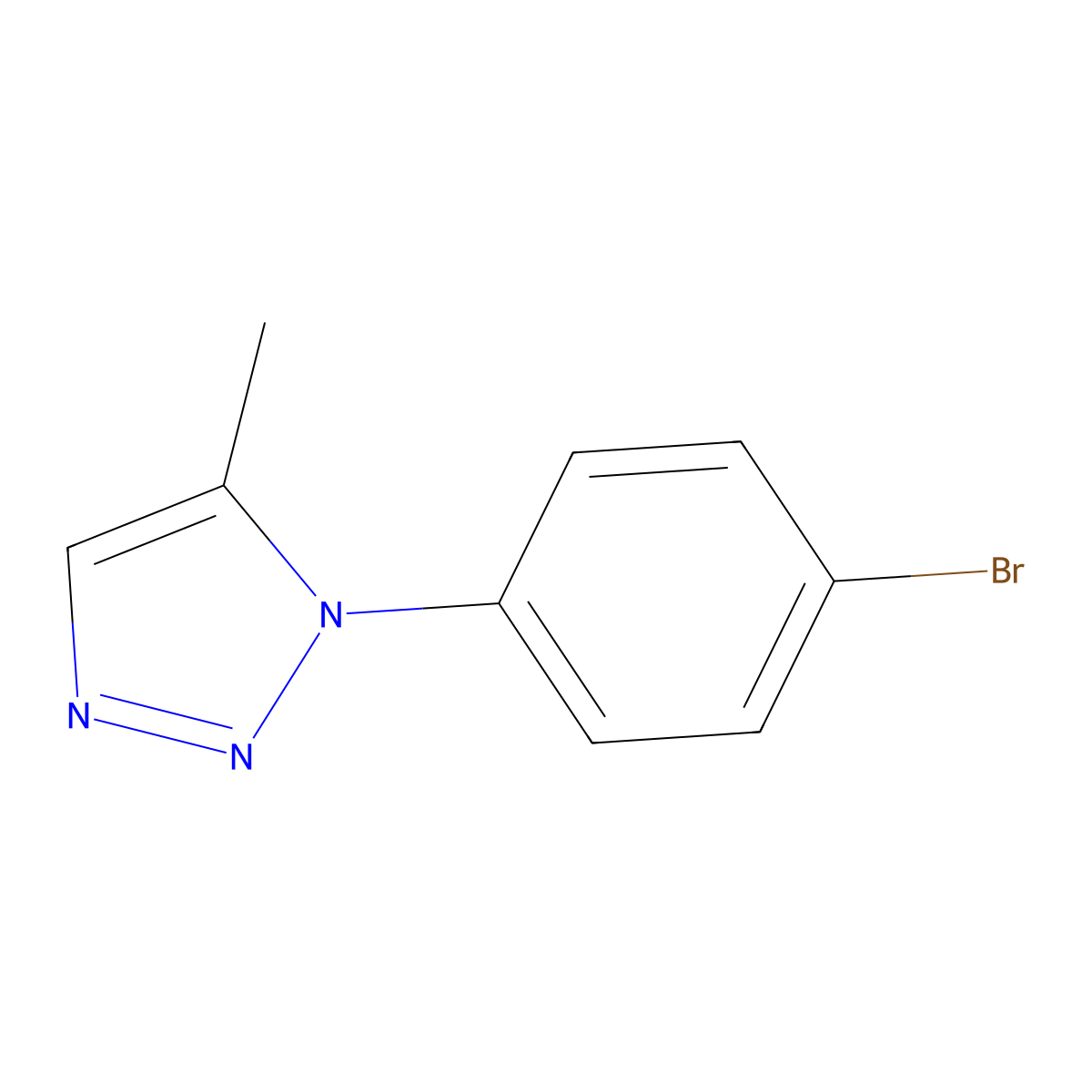 1-(4-Bromophenyl)-5-methyl-1H-1,2,3-triazole molecular structure, CAS 20177-64-4