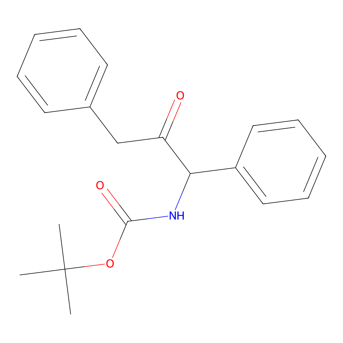tert-butyl N-(2-oxo-1,3-diphenylpropyl)carbamate molecular structure, CAS 2017771-82-1