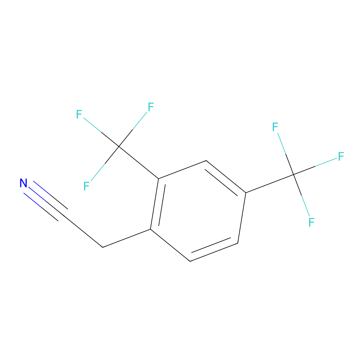 2,4-Bis(Trifluoromethyl)Phenylacetonitrile molecular structure, CAS 201789-28-8