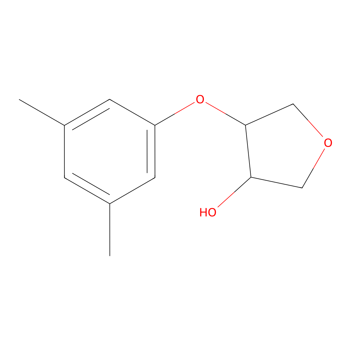 (3R,4R)-4-(3,5-dimethylphenoxy)oxolan-3-ol molecular structure, CAS 2017938-47-3