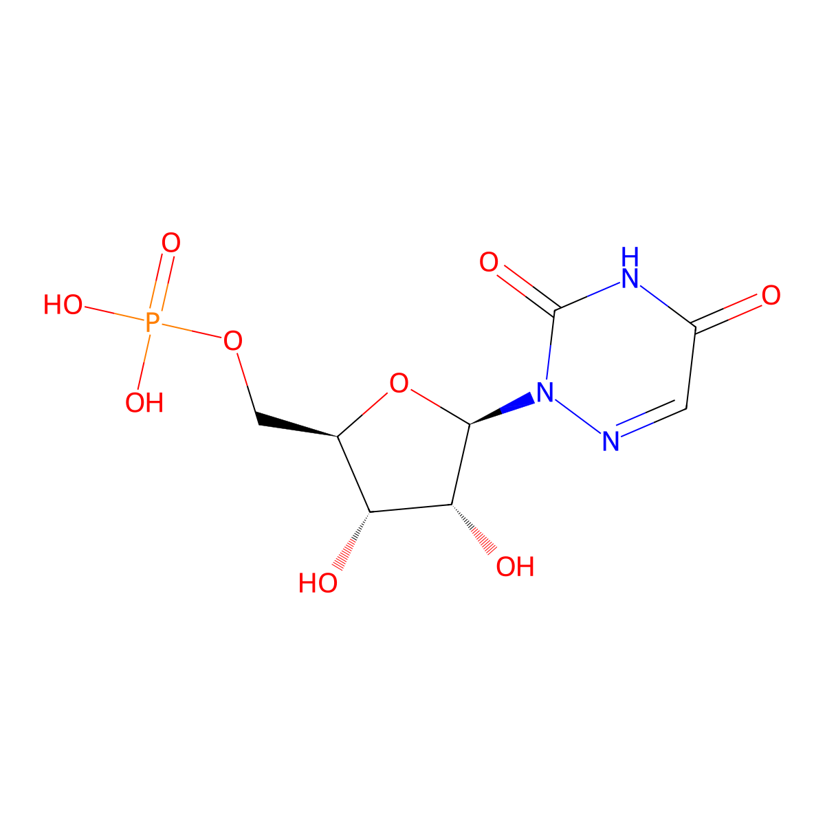 6-Azauridine-5'-monophosphate molecular structure, CAS 2018-19-1