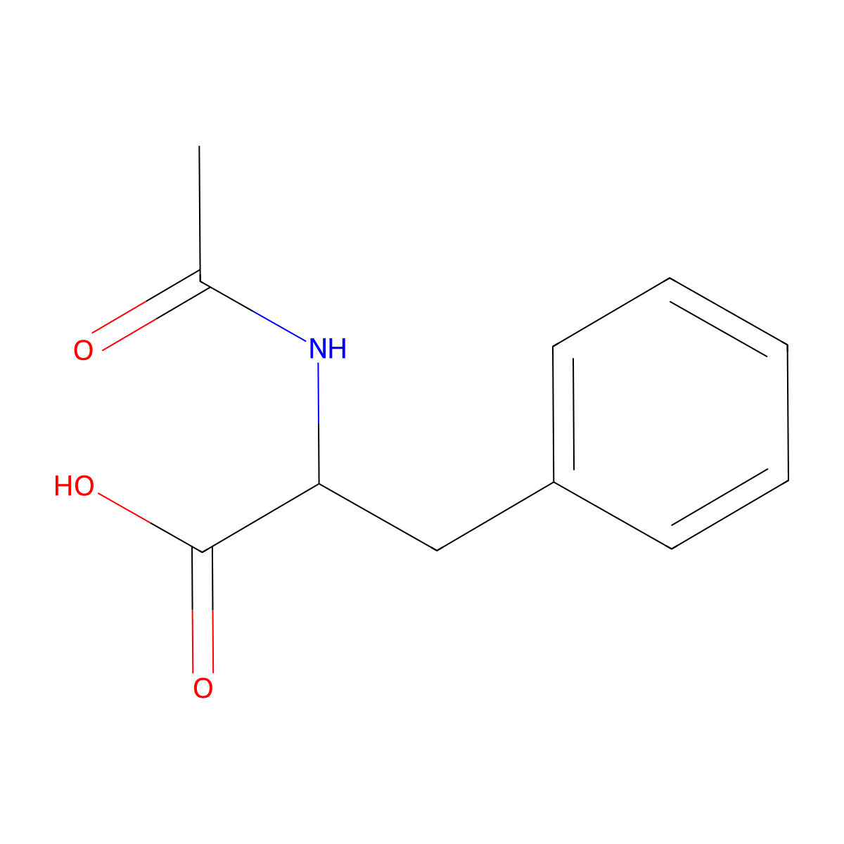 N-Acetyl-L-phenylalanine molecular structure, CAS 2018-61-3