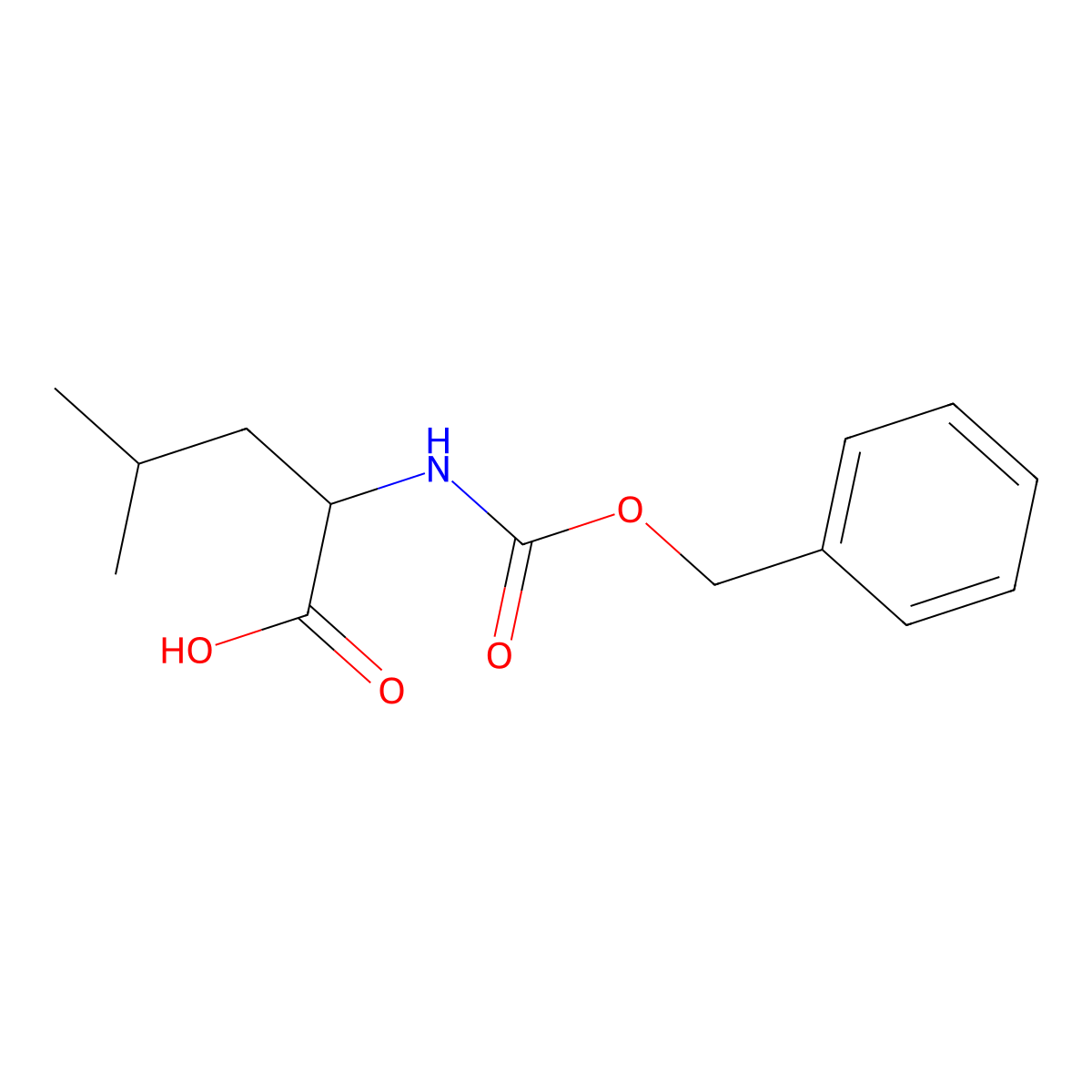 Leucine, N-carboxy-, N-benzyl ester, L- molecular structure, CAS 2018-66-8