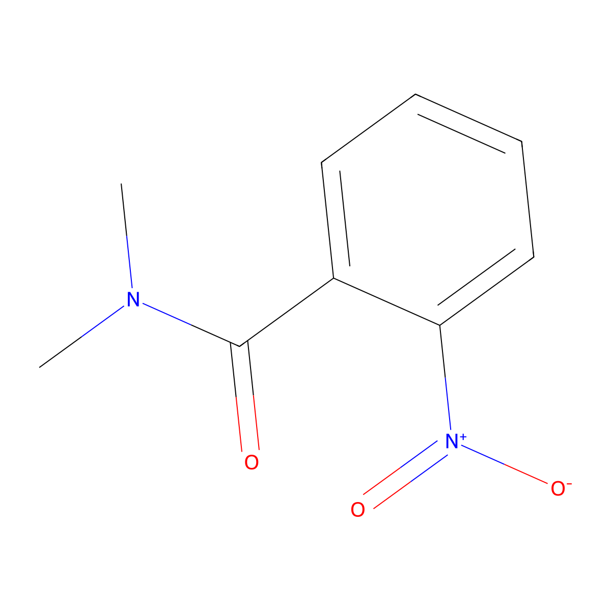 N,N-dimethyl-2-nitrobenzamide molecular structure, CAS 2018-71-5